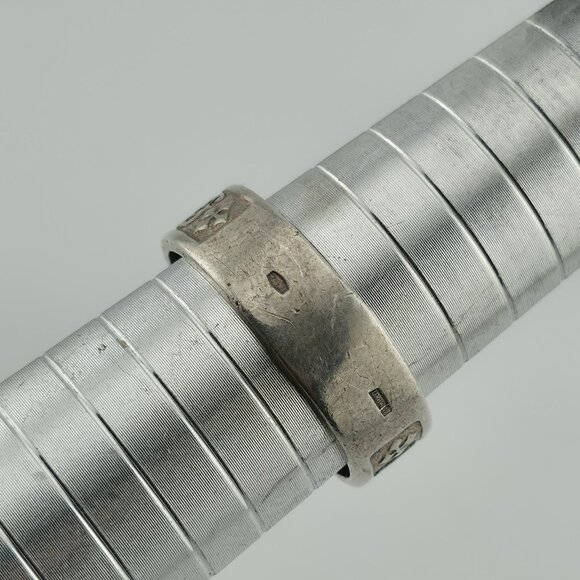 Russian Sterling Silver Ring 925 Band Size 10 Vintage Religious Jewelry USSR - Picture 8 of 11